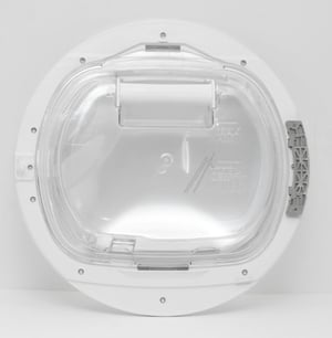 Türglas mit Rahmen für Candy Kühlschrank 40016396 Weiß, 16cm