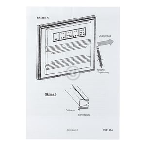 MAGNETTUERDICHTUNG Liebherr 7109345 für Gefrierschrank