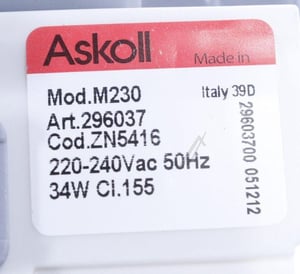 Askoll Laugenpumpe für AEG Waschmaschine 8996454307803 mit Flusensieb