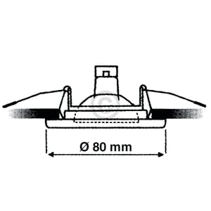 Lampenhalter 80mmØ Gold Metall-Einbaustrahler starr Rutec 55033