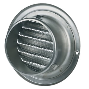 Lüftungsgitter 125erR Edelstahl mit Insektenschutznetz für Luftführung Dunstabzugshaube