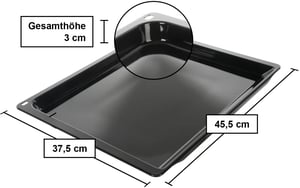 Emailliertes Backblech für Bosch-Backofen 11029050 455x375x30mm