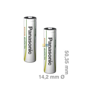 Akku Mignon AA Panasonic EVOLTA P6E vorgeladen bis 1900mAh 2Stk