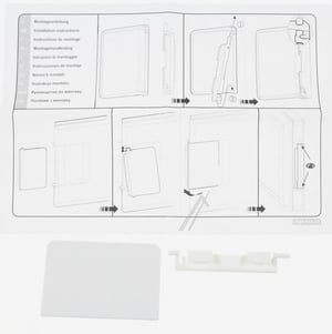 Griffplatte Gefrierfach für Kühlschrank Liebherr 959022800 weiß 100x65mm