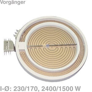 Strahlheizkörper 225/170mmØ 2400/1500W 230V, OT! 00494747 494747 Bosch, Siemens,