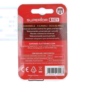 Fernbedienung für Garagentor Superior Key SUPRF003