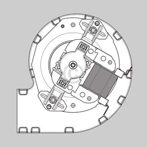 Querstromlüfter 105mm TypA Motor rechts RLD76/8600ZA61