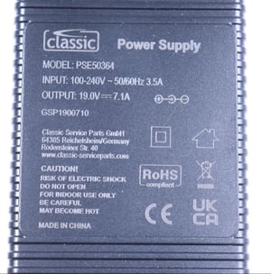 Netzteil für Fritteuse Classic PSE50364EU 19V 7,1A 135W mit Netzkabel