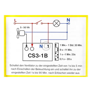 Nachlaufrelais für Ventilatoren CS3-1B