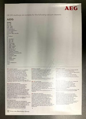 Gr24s Staubsaugerbeutel-Set Electrolux 9002565415 4x Staubbeutel, 1x Mikrofilter, 1x Motorfilter