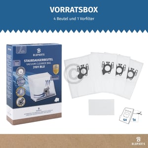 Filterbeutel passend für Miele TypG/N TypH für Bodenstaubsauger 4Stk + Vorfilter