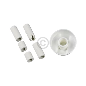 Knebel 43mmØ weiß mit Adaptern Universal für alle Marken