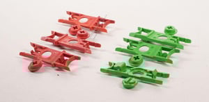 Halter Designleiste für Mikrowelle Bosch Siemens 12053302 2x rot 2x grün