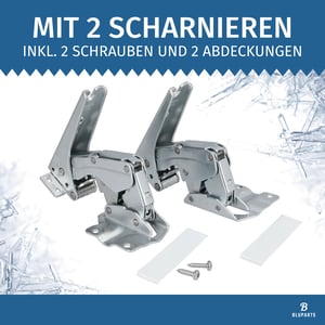 Kühlschrank Scharnier [2 Stück] Ersatzteil Türscharnier passend wie Bosch/ Siemens wie 00481147
