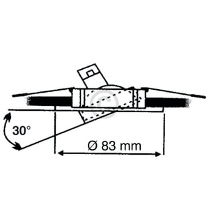 Lampenhalter 83mmØ chrom Alu-Einbaustrahler schwenkbar Rutec 55354