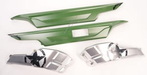 Seitendeckel-Kit (links + rechts) Grün JEEP JE_30 für E-Scooter Gehäuse
