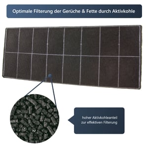 Premium Aktivkohlefilter - passend wie BSH 296178 Siemens LZ34501 Bosch DHZ3400/5/6 00296178