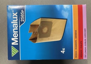 Filterbeutel Electrolux 9001961748 Menalux 2585P für Kesselsauger 4Stk
