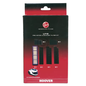 Filterset HOOVER 35601577 U72 Abluftfilter Motorschutzfilter Lamellenfilter mit Schaumfiltern für Bodenstaubsauger