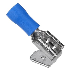 Flachstecker mit Doppelfahne blau 6,3mm für 1,5 - 2,5 mm² 1Stk