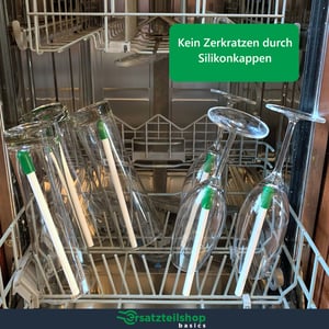 Glashalter für Geschirrspüler mit grünen Kappen - Set Allrounder