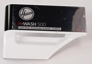 Waschmittelkastenblende Haier/Candy/Hoover Waschmaschine 70031672 Schale, Front