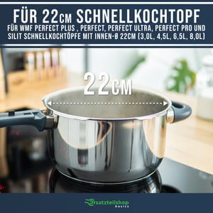 Dichtungsring 22cm für Silit Schnellkochtopf und WMF Schnellkochtopf 3l, 4,5l, 6,5l, 8,5l - Silikonring wie 7423460025