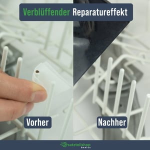 Geschirrkorb Reparatur Set [4-teilig] darkgrey - Anti Rost - schnelle & einfache Lösung - Spülmaschinenkorb stellenweise nachbeschichten 