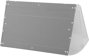 Frontblende für Dunstabzugshaube BSH-Gruppe 00776616 Edelstahl, weiß