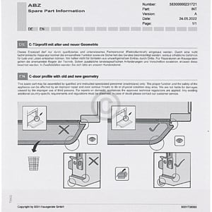 Außenfenster für Türe SIEMENS 00776102 in Backofen