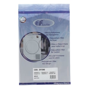 Schaumfilter passend für Miele 6057930 schwarz für Türe Trockner