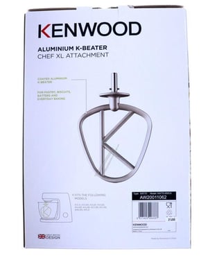 K-Knethaken für Küchenmaschine DeLonghi AW20011062 Alu-Kneter