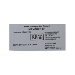 Eisbereiter für Gefriergerät mit einem Ventil 11019008