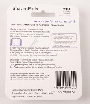 Braun Series 3 21B Scherkopf-Kassette