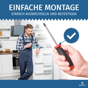 Kühlschrank Scharnier [2 Stück] Ersatzteil Türscharnier passend wie Bosch/ Siemens wie 00481147