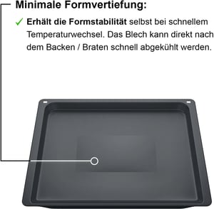 Emailliertes Backblech für Bosch-Backofen 11029050 455x375x30mm