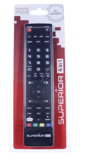 Slim Universal-Fernbedienung 4-in-1 für Waschmaschine Superior SUPTPB009 4 Ebenen Infrarot