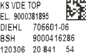 Bedienblende 00700702