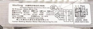 Gleichstrommotor Zxgn-420-8-116l-3 für Waschmaschine Midea 11002015021336 Bürstenlos