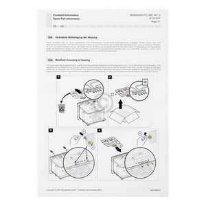 Oberhitze-Heizung für Bosch Siemens Ofen 20006486 2700W