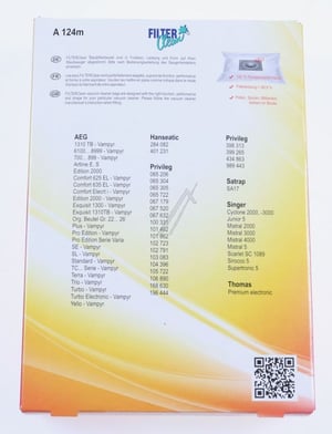 Staubsaugerbeutel für Ofen Filterclean FL0003K 5er Pack