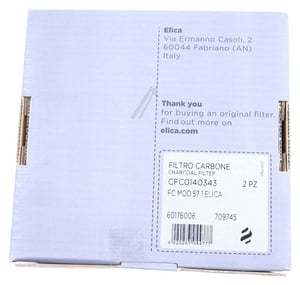 Aktivkohlefilter für Dunstabzugshaube Elica CFC0140343 2 Stück
