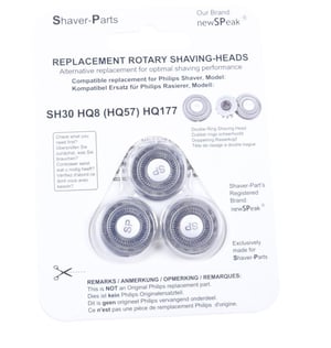 Scherkopf-Set für Philips Rasierer HQ8/50 Newspeak 422203626411 3 Stück