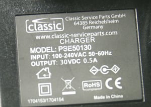 Netzteil für Staubsauger Classic PSE50130EU 30V-0,5A-15W