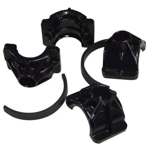 Halbschalen-Satz mit Bremsgummi für Waschmaschine Candy Hoover 91941756 Bremsfunktion, Trommellager