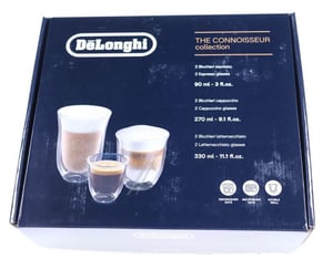 Thermogläser-Set für DeLonghi Kaffeemaschine 5513284451 Espresso, Cappuccino, Latte Macchiato