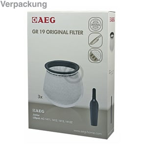 Filterbeutel AEG Gr.19 900087602/0 für Akkusauger 3Stk