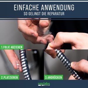 Reparaturklebeband [5m] transparent für das Abdichten von Löchern und Rissen - 