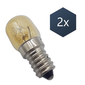 ersatzteilshop basics Lampe E14 [2er Set] universal bis 300°C für Backofen, Mikrowelle, etc.