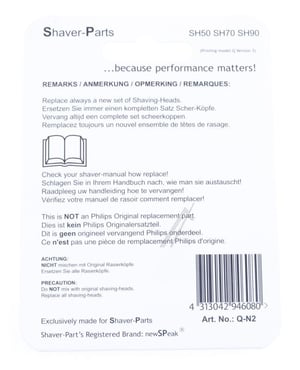 Scherköpfe für Rasierer Newspeak SH50/SH70/SH90 4313042732010 3er Pack